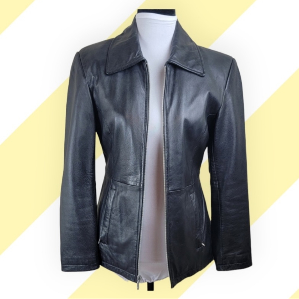 Wilsons Leather Pelle Studio Womens  Thinsulate Lambskin Leather Jacket SZ S